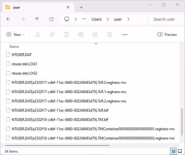 What happens when a registry hive is frozen?