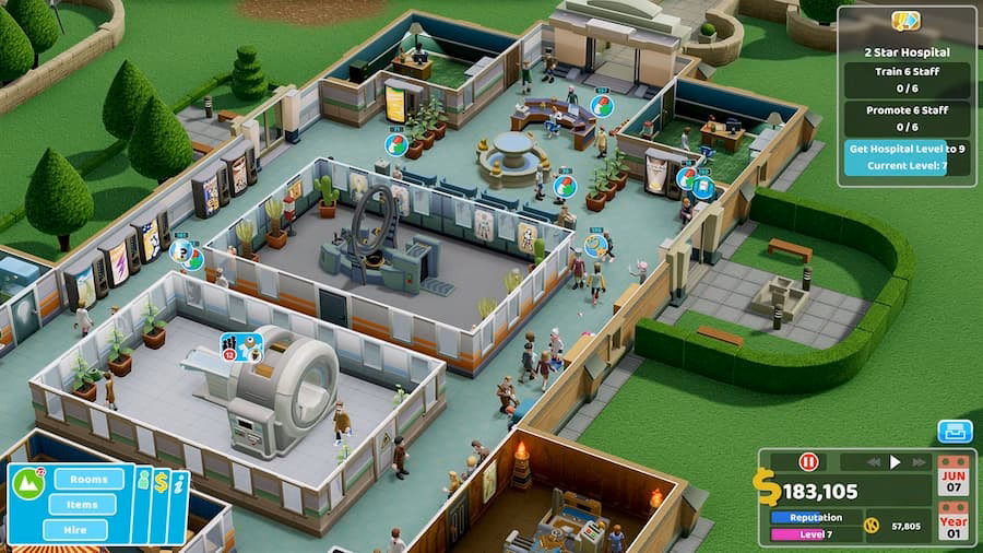Can you hire hospital staff in two point hospital?