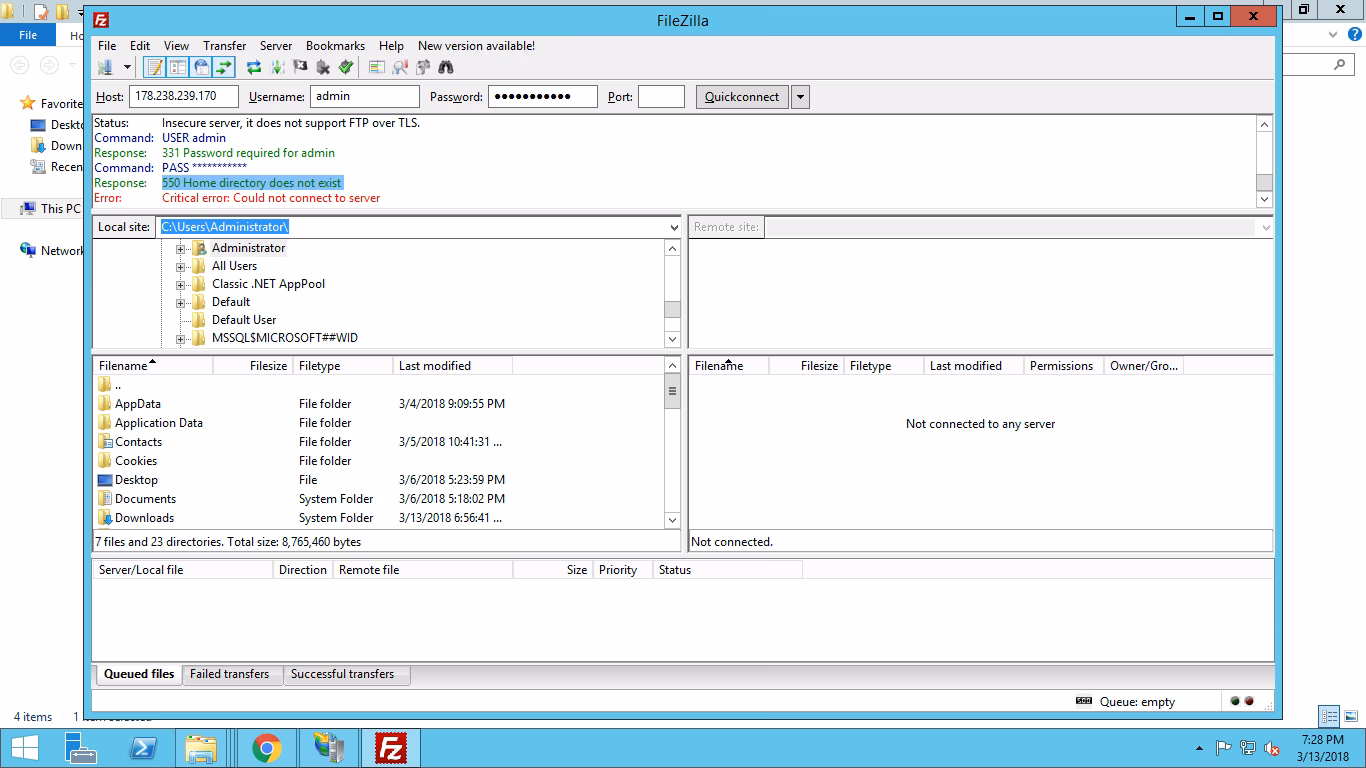 Why can't I delete a directory?