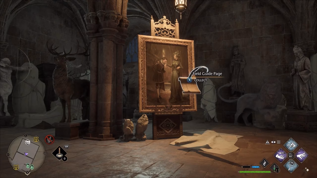 How do you restore a lifeless painting in Hogwarts legacy?