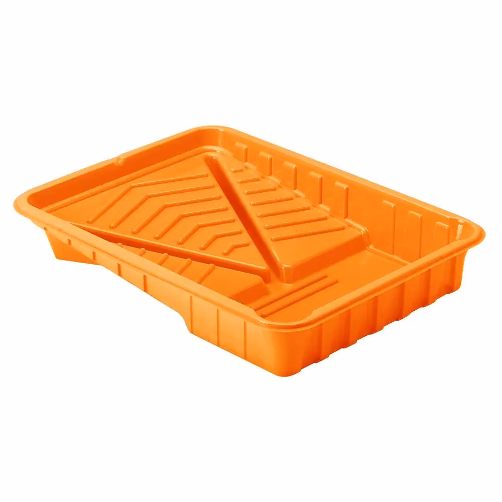 What size is a black plastic roller tray?