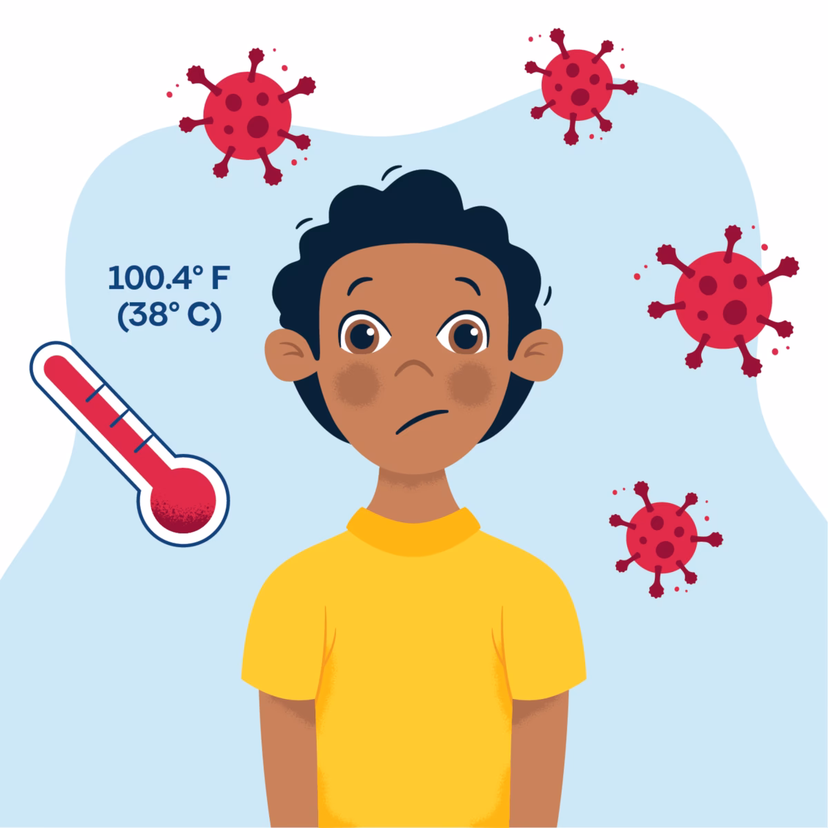 Why does a fever come and go with the flu?