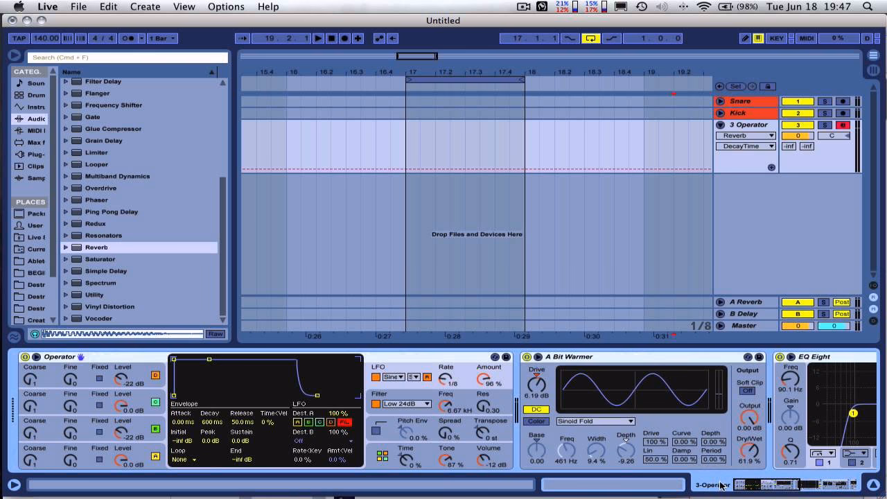 How do I use operator in Ableton?
