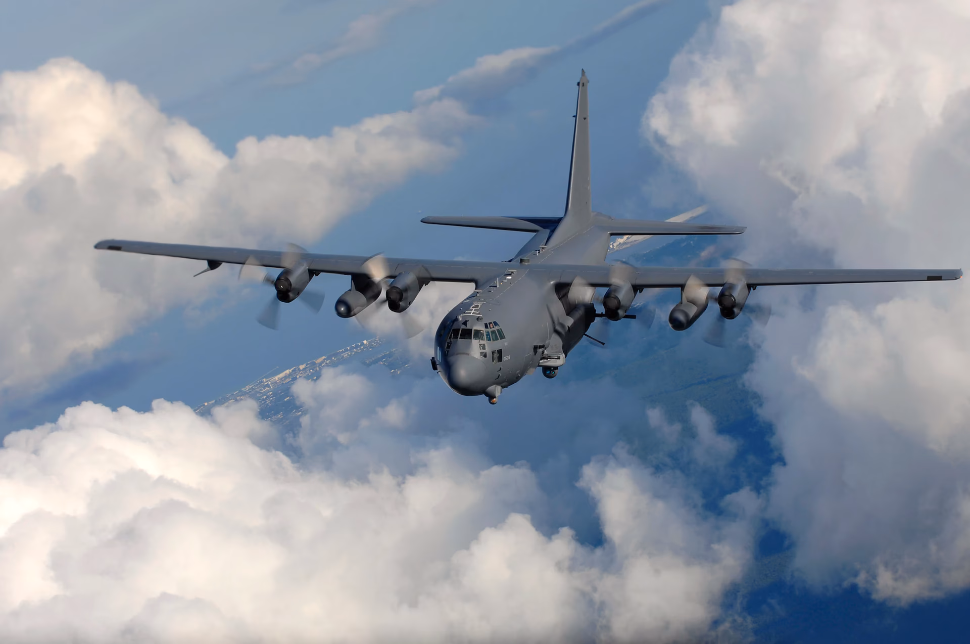 Why is the AC-130 a good aircraft to fly at night?