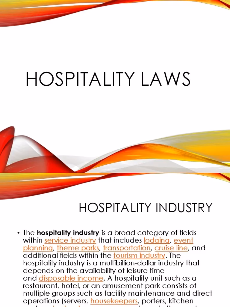 What is hospitality law?