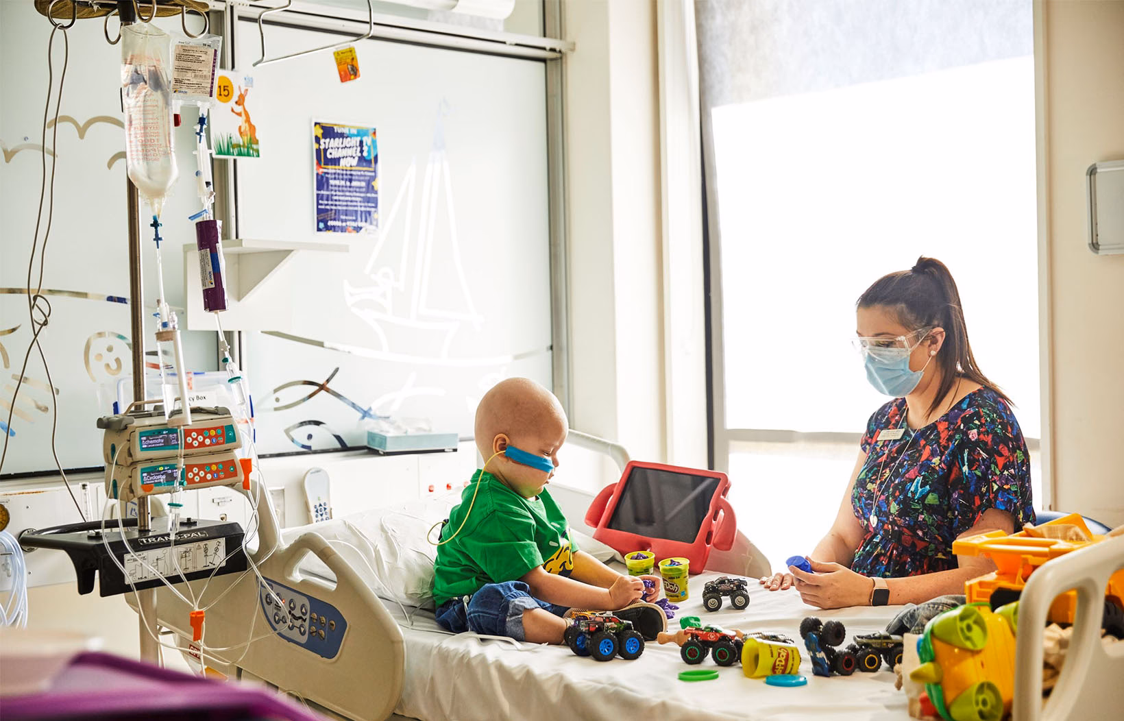 How can you help a child in a hospital visit?
