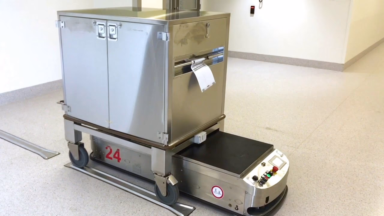 Do AGVs support hospital logistics?