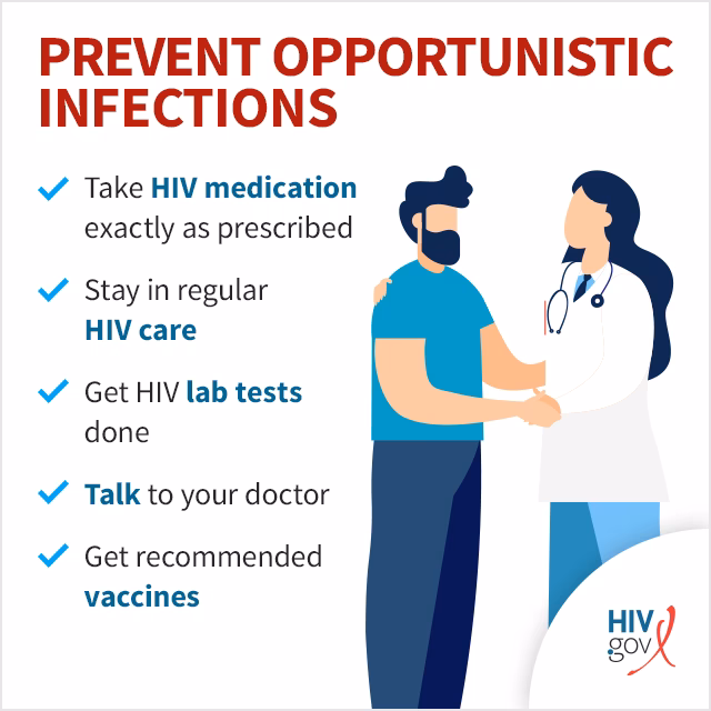 What does 'opportunistic' mean if you have HIV?