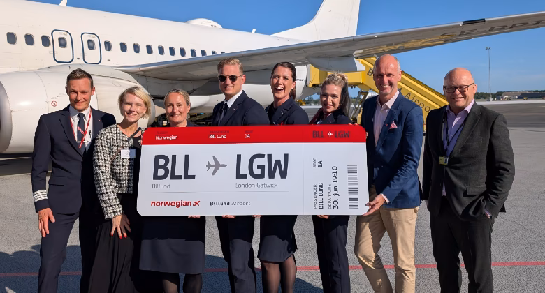 What does the management team do at Billund Airport?