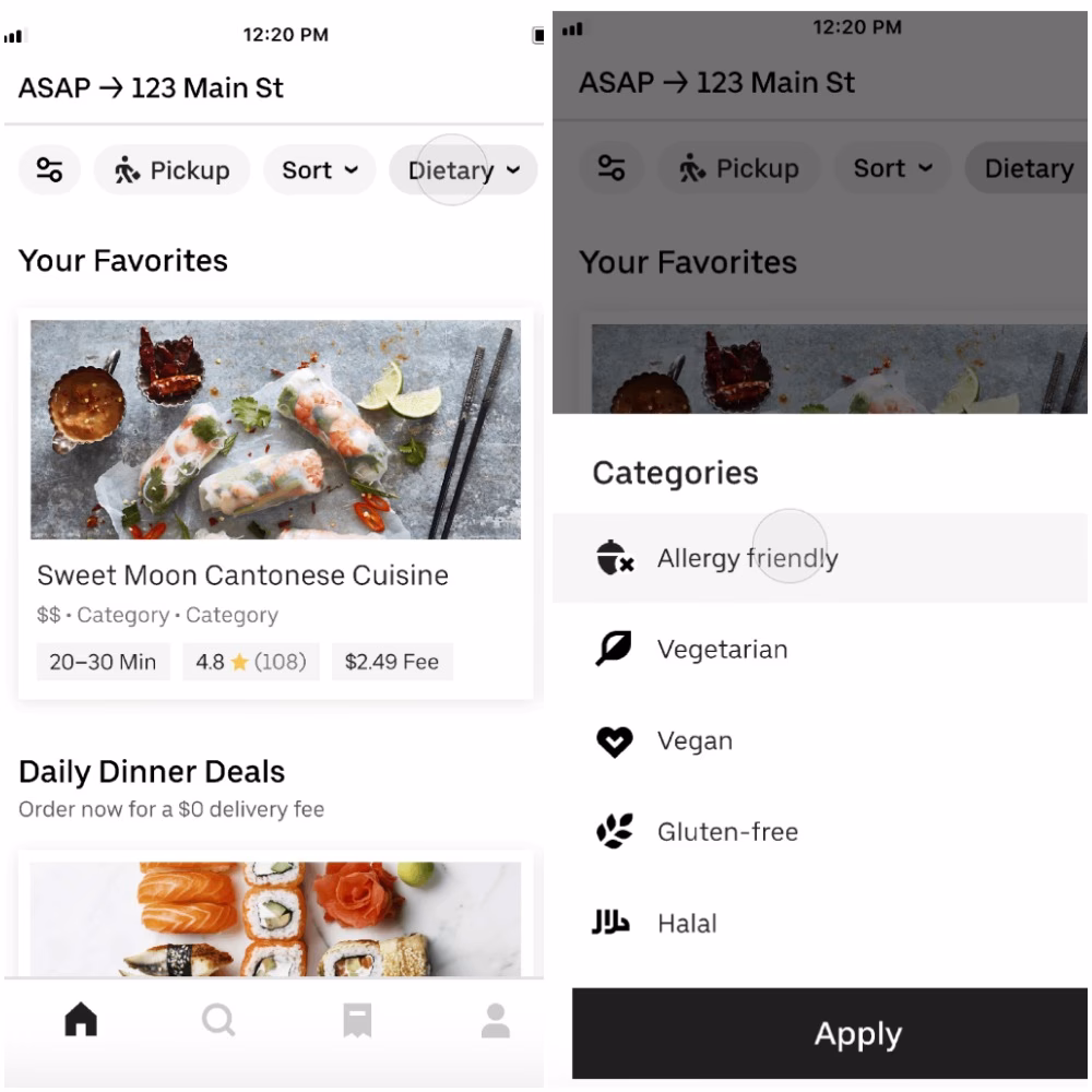 Does Uber accept allergy requests?
