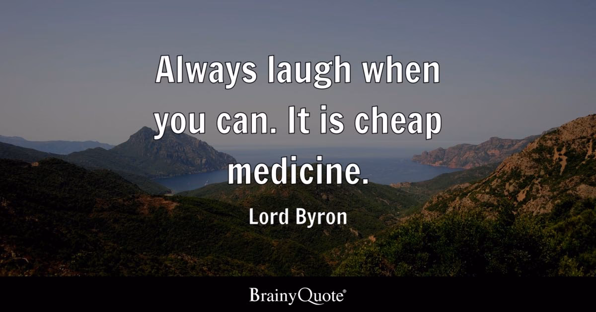 Is laughing together considered good medicine?