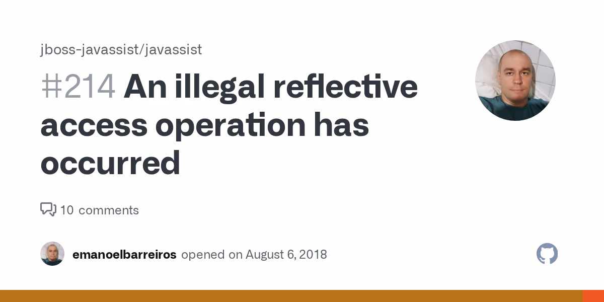 What is the 'illegal reflective access' warning in Java?