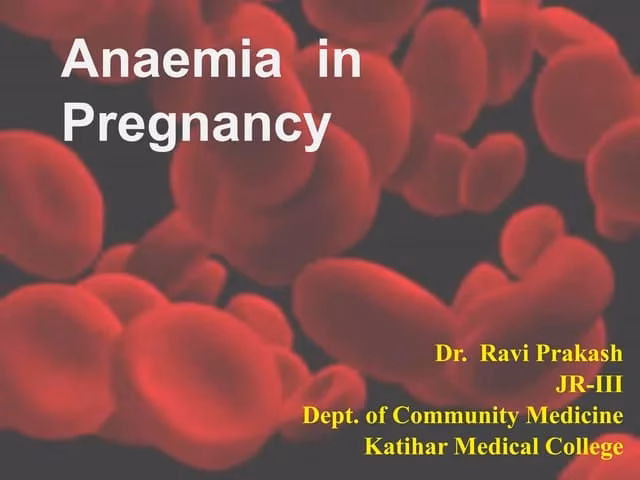 What is anemia in pregnancy?