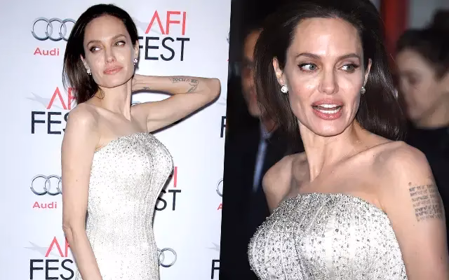 Why did Angelina Jolie choose teardrop-shaped breast implants?