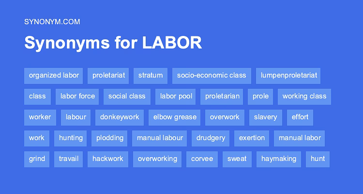 What is a noun for labor or work?