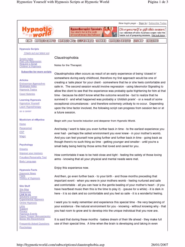 Are there free scripts for hypnosis and hypnotherapy?