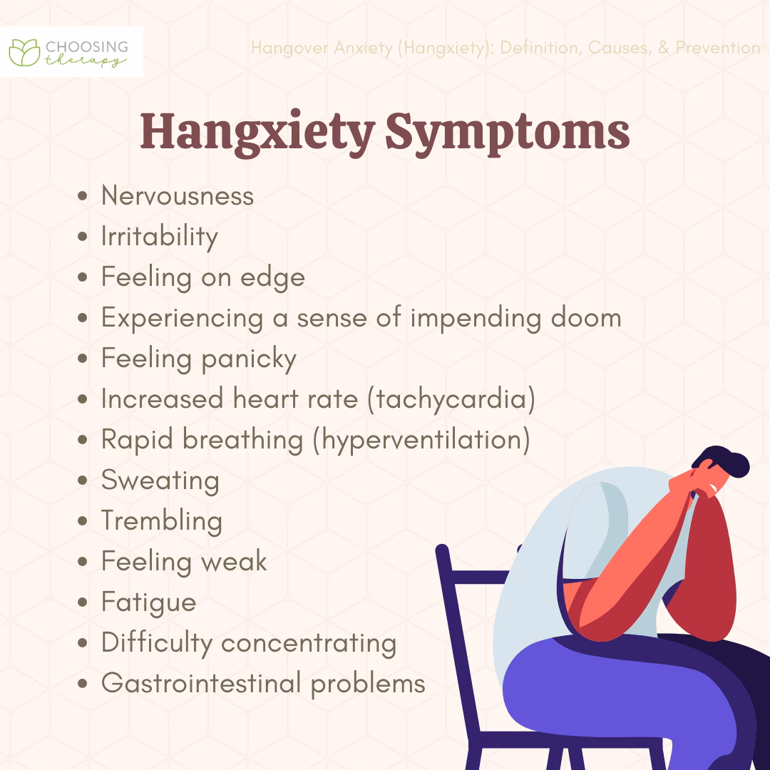 How can a hangover be used to cope with anxiety?
