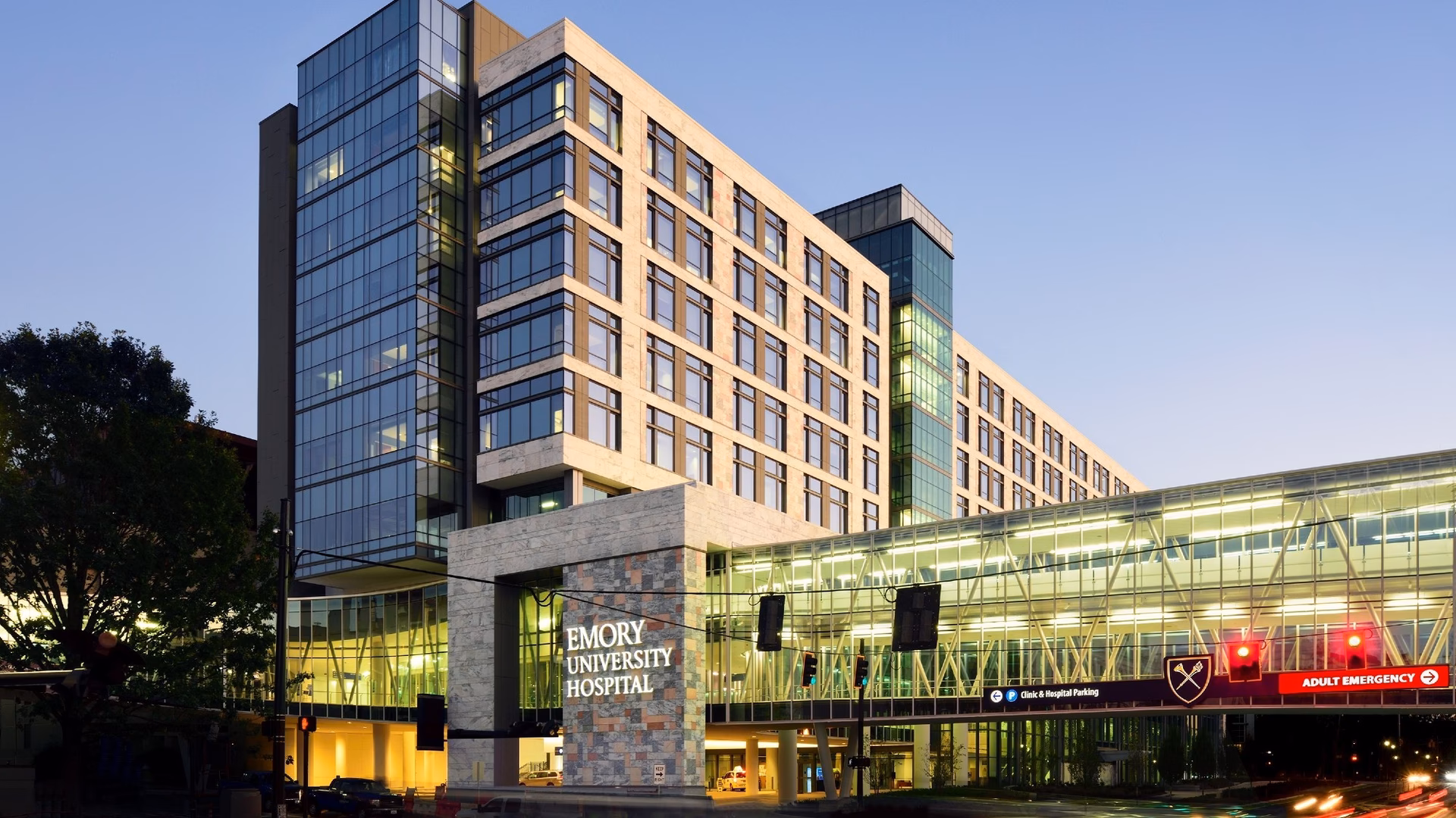 How many people go to Emory University Hospital a year?