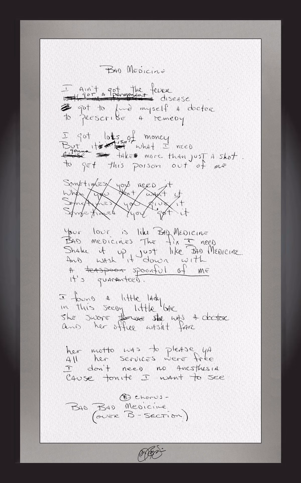 Is 'Bad Medicine' what you need?