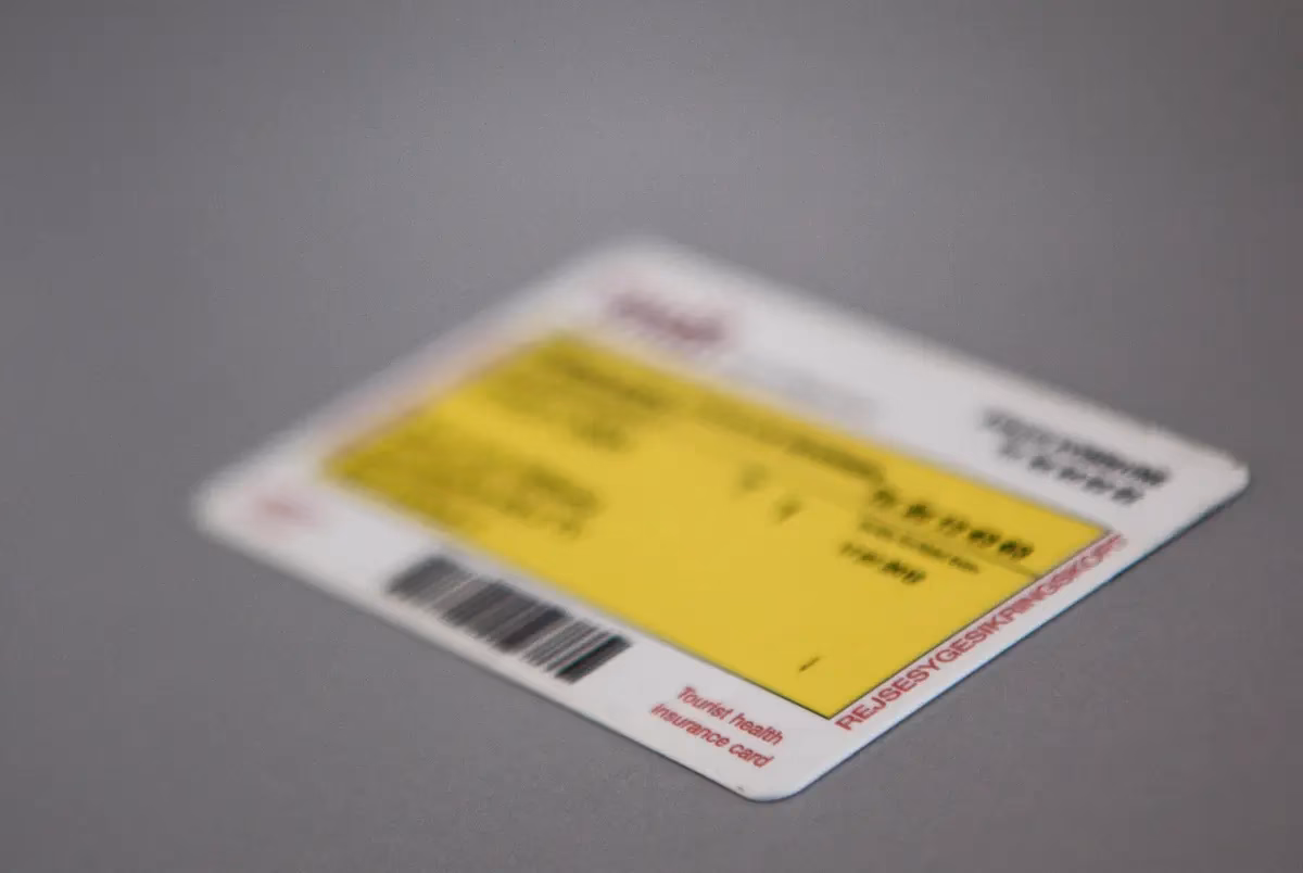 What is a health insurance card in Denmark?