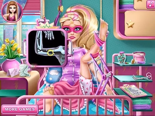Where can I play Super Barbie hospital recovery?