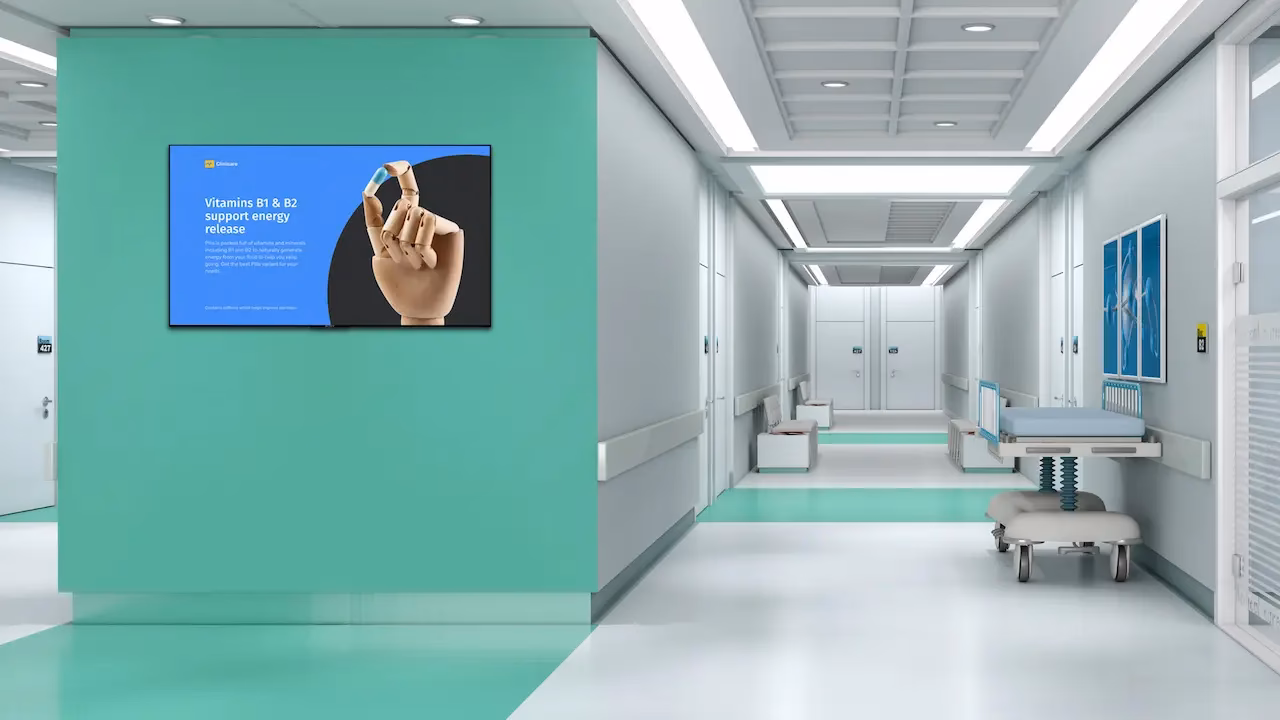How can digital signage help a hospital?