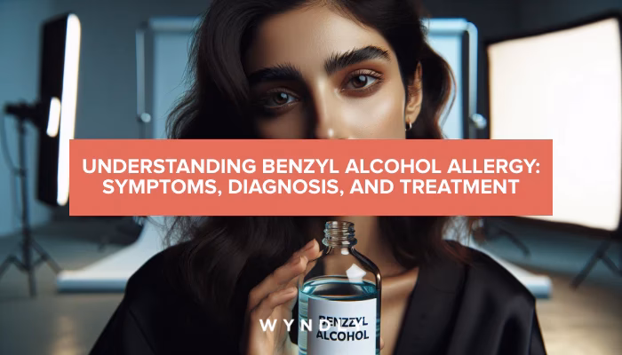 What does a benzyl alcohol patch test show?