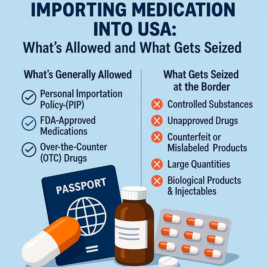 Can a foreigner bring a medication to the US?