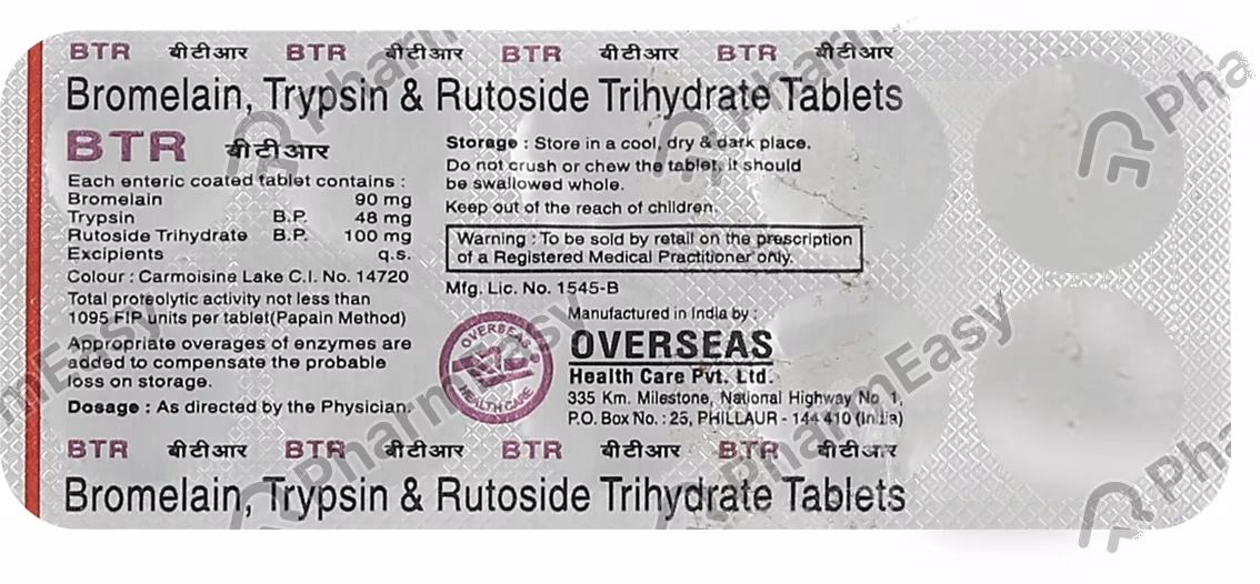 What is BTR Tablet 10's used for?