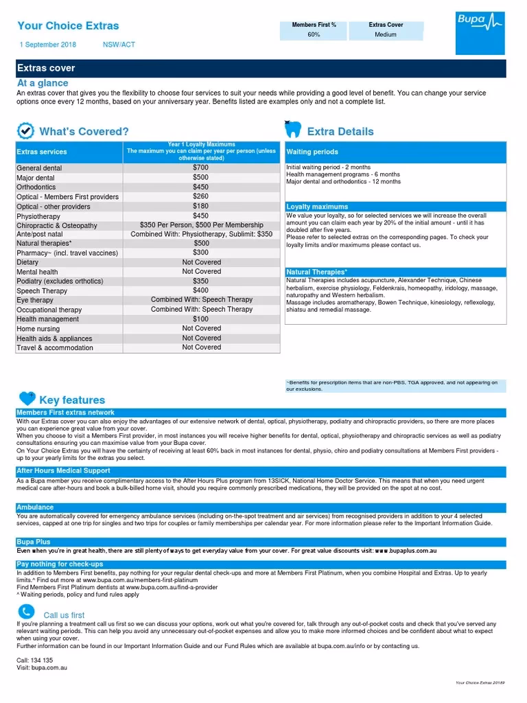 What services does Bupa cover?