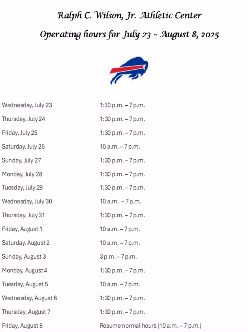 What are the hours for a CCA position?