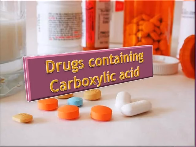 Which drugs contain a key carboxylic acid moiety?