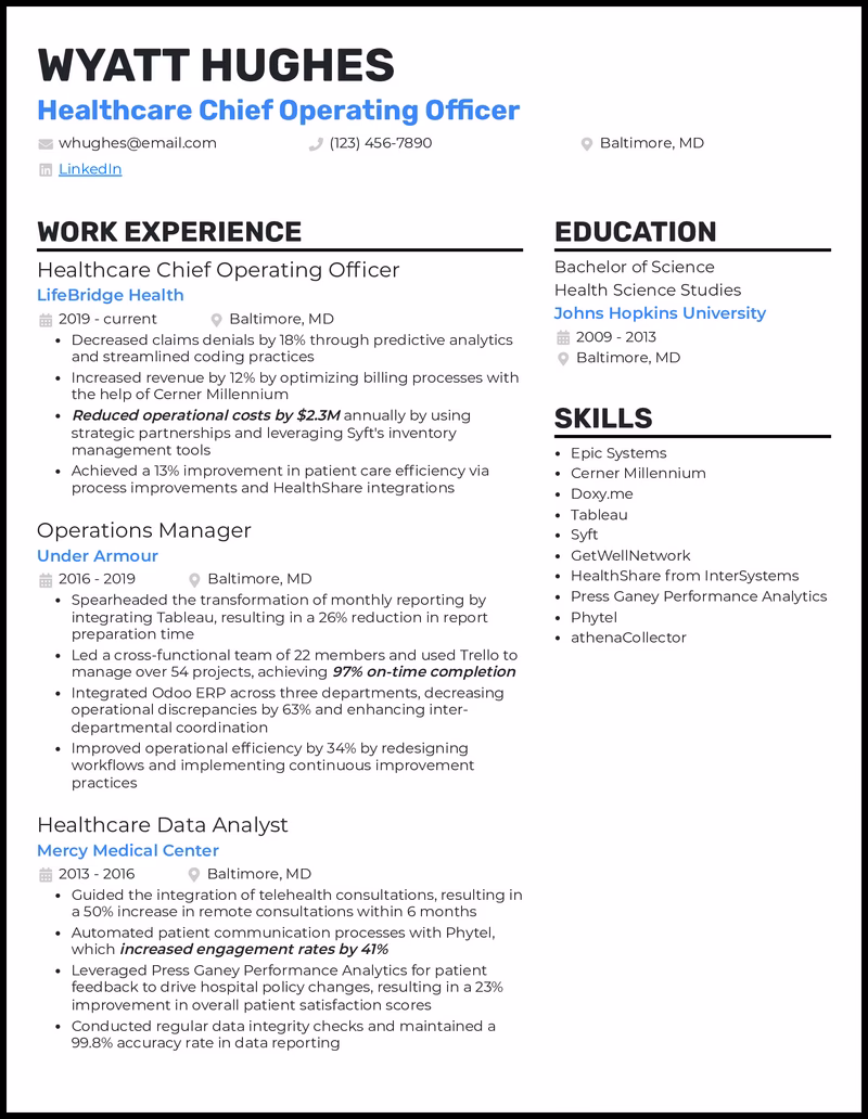 What is the role of a clinical operations officer (COO)?