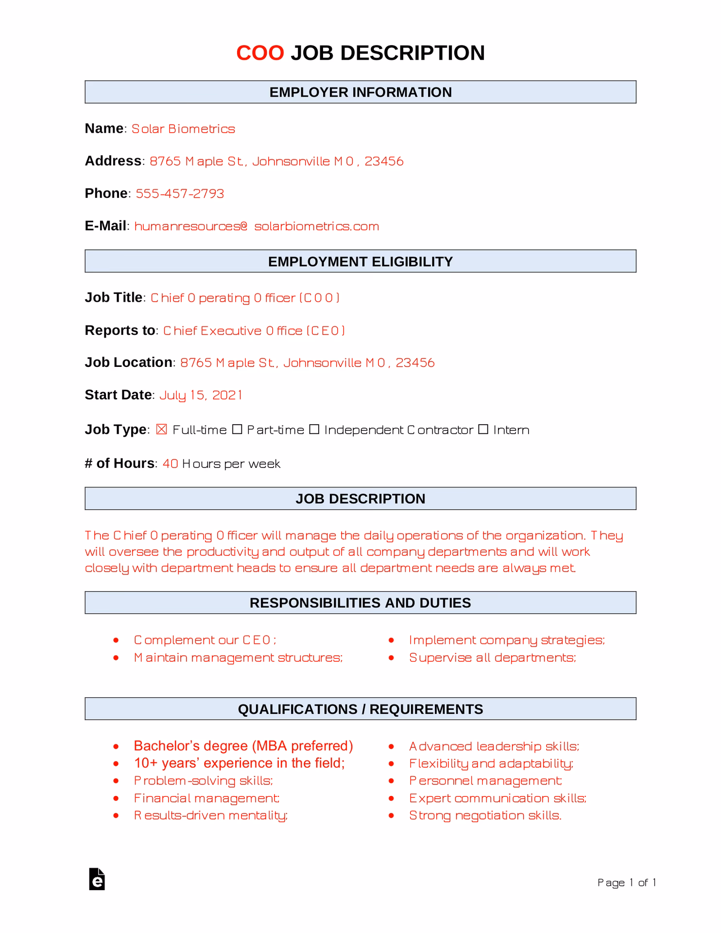 What is a Chief Operating Officer?