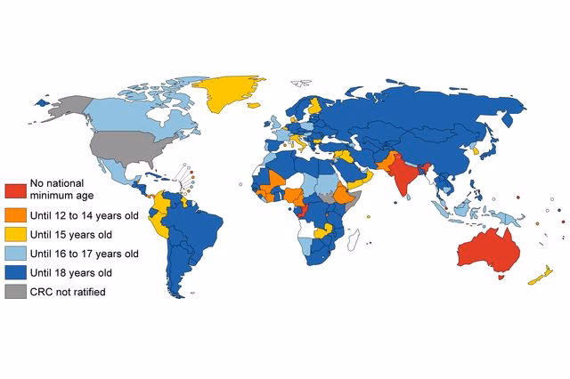 Which country has the highest share of child labour?
