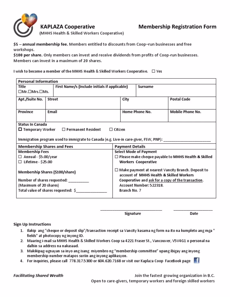 How can a co-operative complete all registration steps?