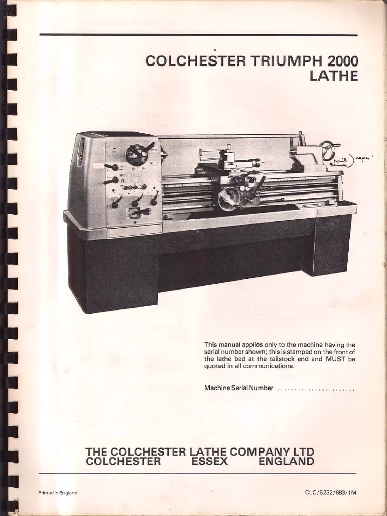 Who is Colchester Lathe co?