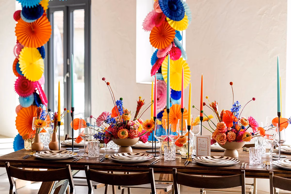 How do you embrace color in a wedding?
