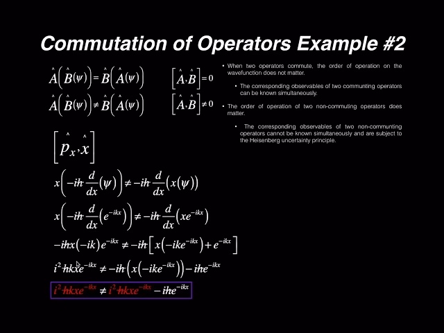 How does seratend explain the commutator of Hermitian operators?