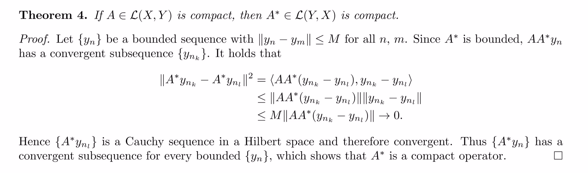 Are compact operators necessarily bounded?