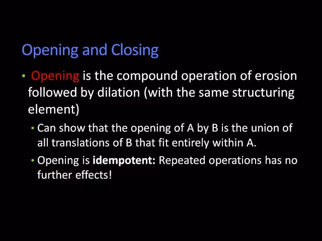 What is a compound operation based on erosion and dilation?