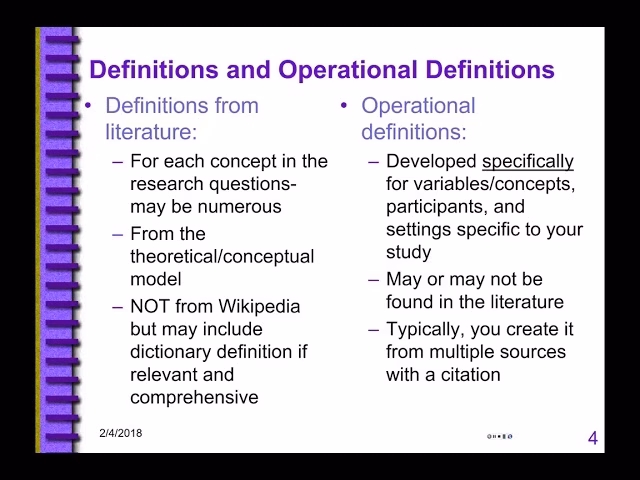 What is the difference between operational definition and conceptual definition?