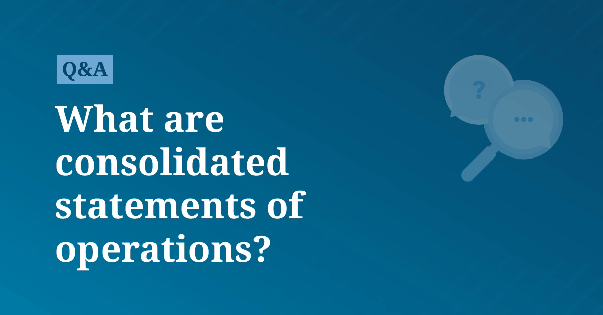 Who is consolidated operations group?