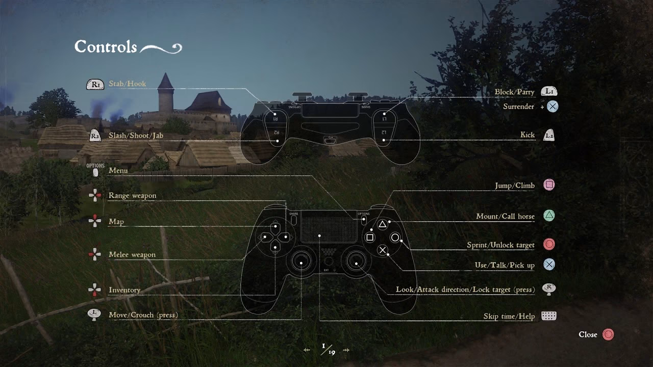What control options are available on Kingdom Come Deliverance Xbox One?