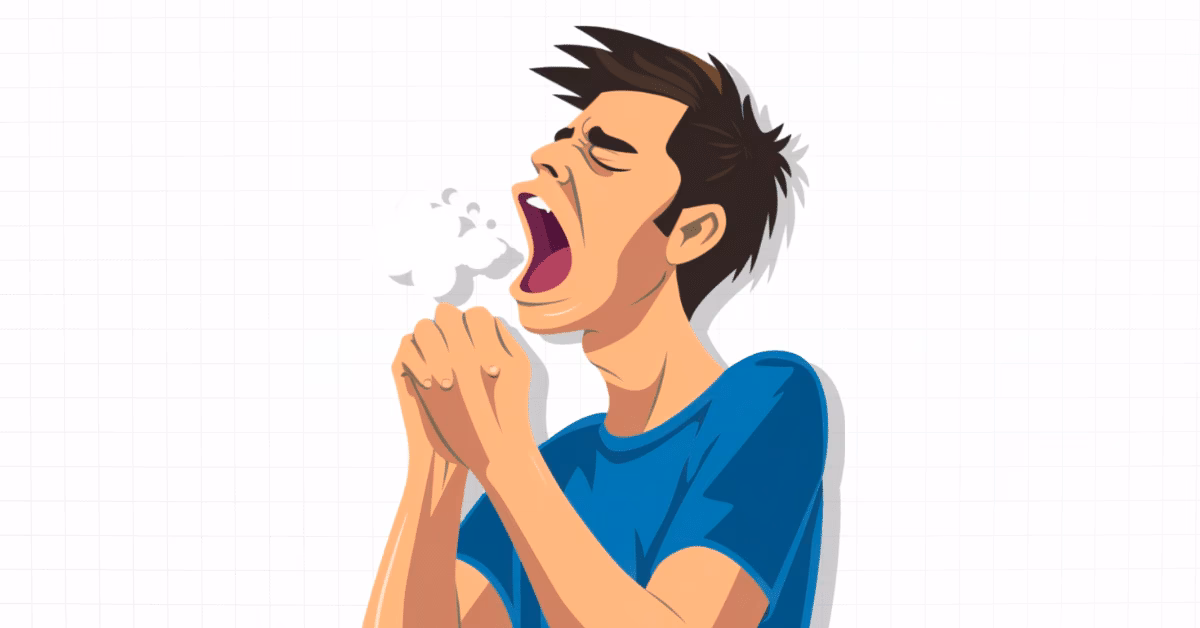 What causes a whooping cough after laughing?