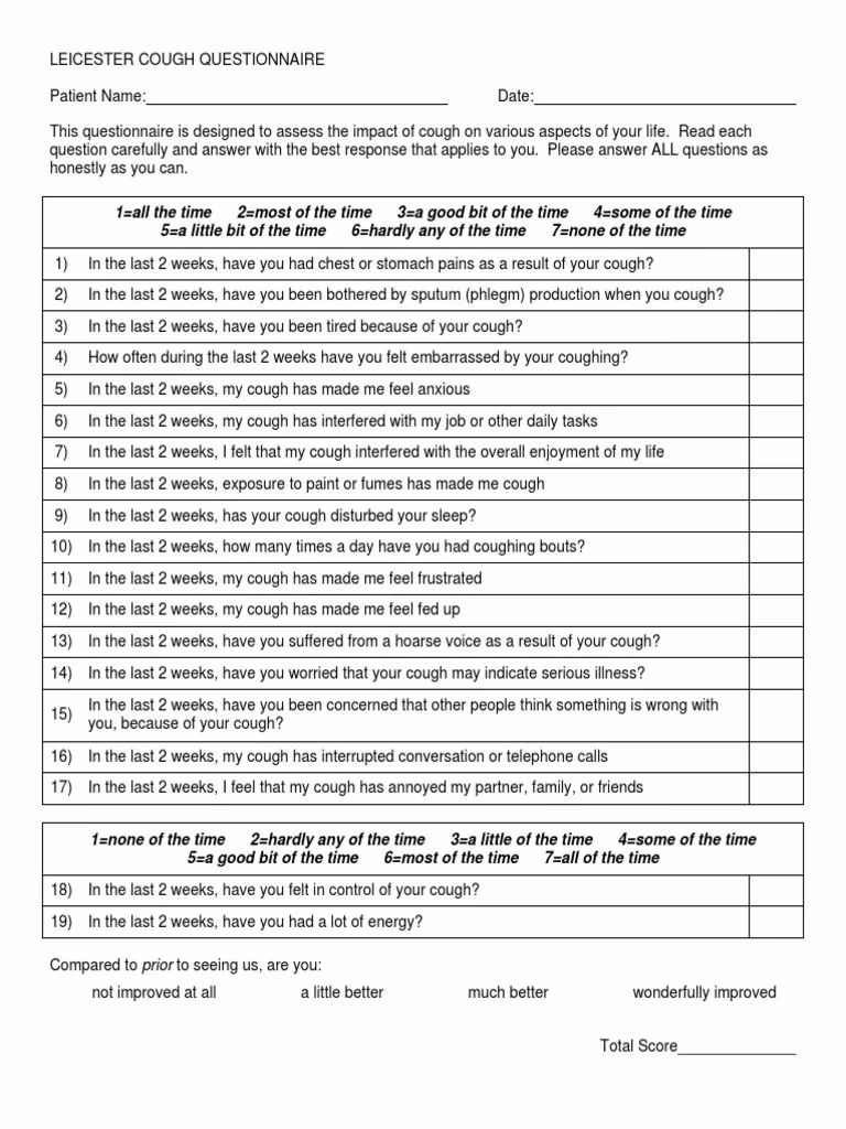 What is the Leicester cough questionnaire?