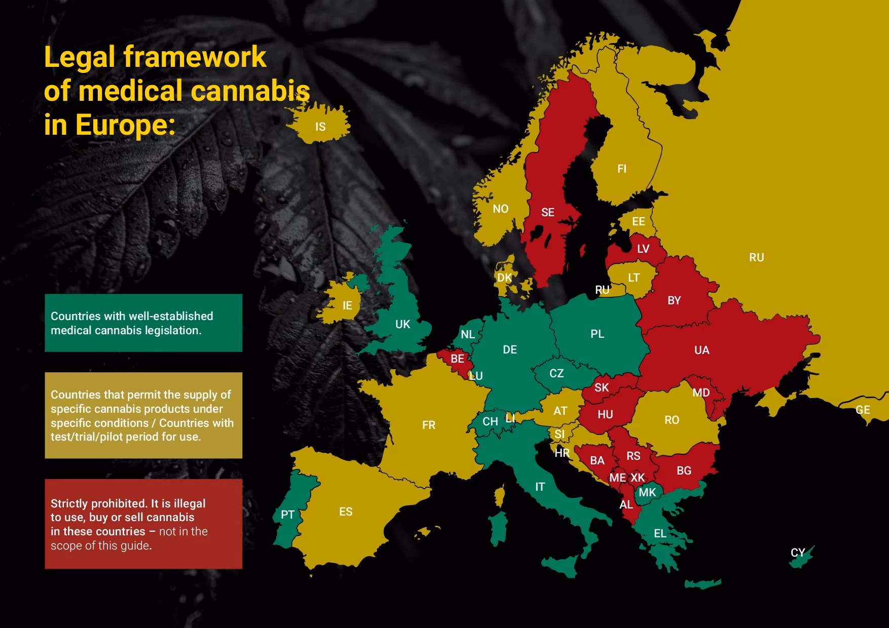 Which countries have legalized recreational cannabis?