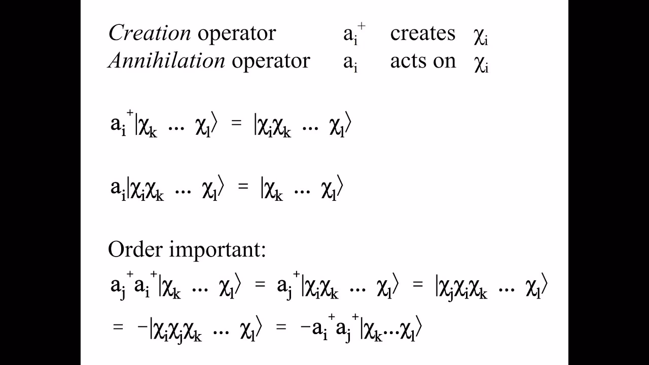 What is the commutator between creation and annihilation?
