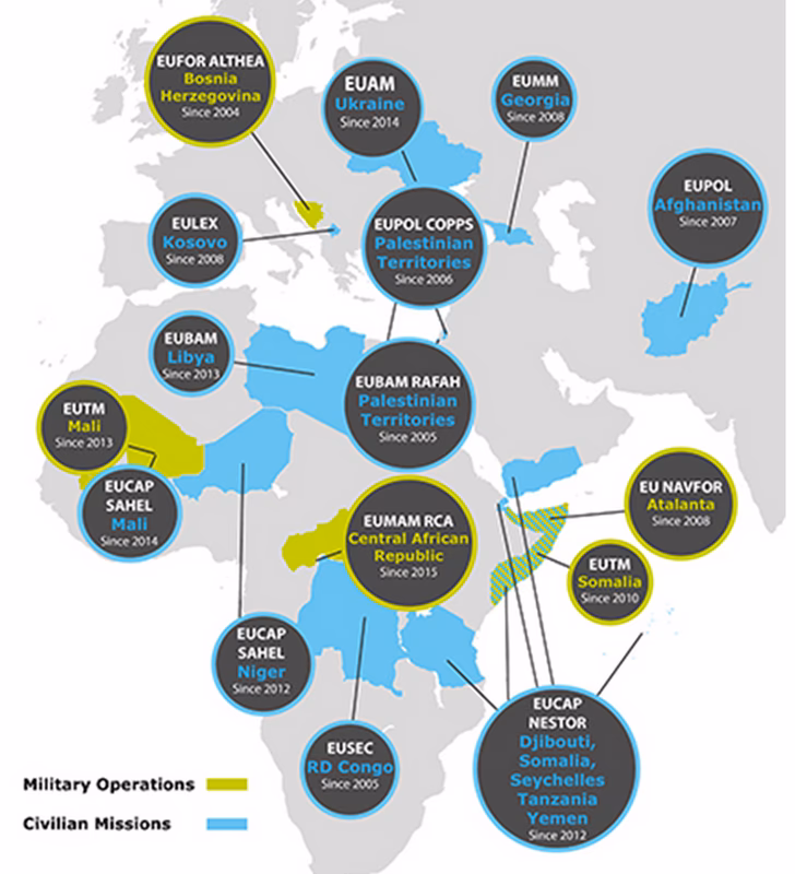 How many CSDP missions are there?