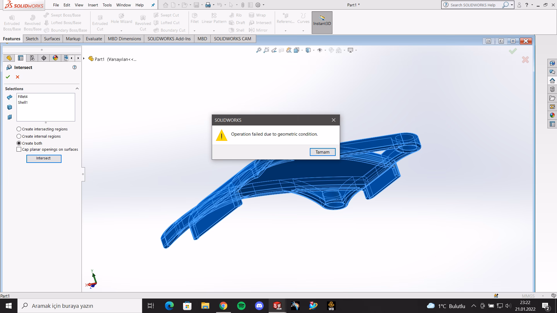 Why is my cut so bad in SolidWorks?